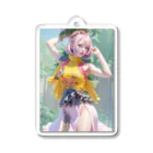 くろまる_AI/ColorMerry_AIのショートカット・ピンク１ Acrylic Key Chain