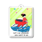 馬SUKI屋の子どもには旅を Acrylic Key Chain