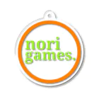 nori games.Shopのnori games. ロゴ オレンジグリーン Acrylic Key Chain