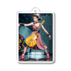 AiMu_Factory🌺🏝のRockabilly Girl / ロカビリーガール_ギター01 Acrylic Key Chain