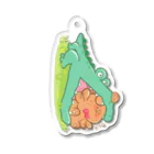 もげこ道のワニさんともげこちゃん Acrylic Key Chain