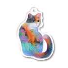 yucca-ticcaの三毛猫 Acrylic Key Chain