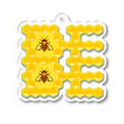 LalaHangeulのハニカム構造(BEE） Acrylic Key Chain