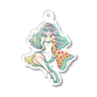 きらきら がーるずのレトロガール Acrylic Key Chain