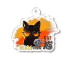ArayashikI_Japanのサングラス黒猫【アクリルキーボルダー】 Acrylic Key Chain