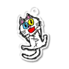 エマメ本舗のオッドアイの白猫エマメちゃんグッズ Acrylic Key Chain