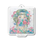 kazuyo online store【suzuri】　　　　　　　　　　　　　　　　　　　　　　　　　　　　　　　　　　　　　　　　　　　　　　　　　　　　　　　　　　　　　　　　のお花が守りマスク Acrylic Key Chain