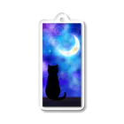 紺碧屋の黒猫の月夜 Acrylic Key Chain