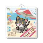 にこねこ【保護猫の保育園】のぴーたん海水浴キーホルダー Acrylic Key Chain