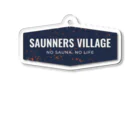 Saunners Village サウナーズビレッジのSaunners Village　oldstyleロゴ アクリルキーホルダー