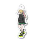 まつりふぇすてぃばるのポニーテールのギャル Acrylic Key Chain