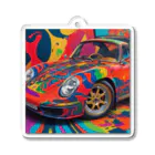 Infiniti_Dreamerのペイントまみれのビンテージ車 Acrylic Key Chain