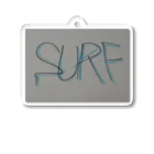 SURF810のSURF 文字(青影) Acrylic Key Chain