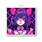 パンクビビッド•ピエロ団のパンクビビッド・ピエロキャットレディ Acrylic Key Chain