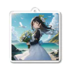 工房ruhuの花言葉ガール #68 ハマユウ Acrylic Key Chain