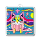 Ami_mの昇天ねこ Acrylic Key Chain