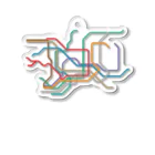 DRIPPEDの東京メトロ路線図-TOKYO METRO-東京地下鉄路線図- Acrylic Key Chain