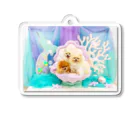 3pomeranian-leo-house　グッズショップの【fantasy】pomeranianworld ポメラニアン アクリルキーホルダー