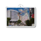 xin_PENTAXの街に蓮の花びらの羽が降って Acrylic Key Chain