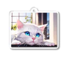 CROSS Kの窓から眺めてる猫(タイプB ) Acrylic Key Chain