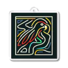 ikubohのナスカの地上絵「オウム」インスパイア01 Acrylic Key Chain