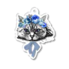 r.s.gardenの花冠ねこ アクリルキーホルダー