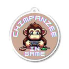 朱音琴音のドット絵のゲーム中のチンパンジー Acrylic Key Chain