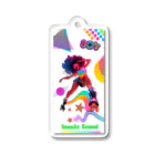 InnoArt_Soundの80s　rollerスケートgirl Acrylic Key Chain