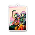 waffle2000の鉄道と女の子 Acrylic Key Chain