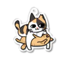 富士見さくらねこ応援団　チャリティー部のみよママの子育てTシャツ　バックプリント付き Acrylic Key Chain