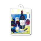 O'HAMAYAN「御濵屋庵」のワインとグラス Acrylic Key Chain