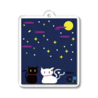 Amasyuiroのmagboxシリーズ　猫月夜 Acrylic Key Chain