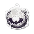 HMTの蝙蝠と月「bat and moon」 Acrylic Key Chain