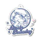 LovelySomedayのラブサムのロゴ（ピンク） Acrylic Key Chain