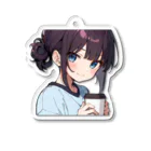 Shion_aiartのLINEスタンプシリーズ(飲む？) Acrylic Key Chain