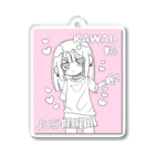 ライカのお店屋さんのKAWAII女の子（桃色） アクリルキーホルダー