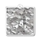 YoMiTの有名な観光スポットイメージ画像：モロッコのマラケシュ旧市街（モロッコ、マラケシュ） Acrylic Key Chain