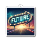 ワンダーワールド・ワンストップのFUTURE　文字入り未来を感じさせるイラスト Acrylic Key Chain