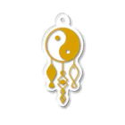 よねやしょうの陰陽太極図と双魚 (金茶色) Acrylic Key Chain