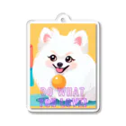 Pom-Dog'sの清楚系白ポメ　ポメ子 Acrylic Key Chain