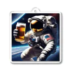 宇宙開発デザイン科の酒飲みアストロノーツ Acrylic Key Chain