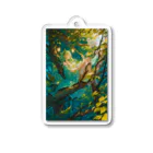 卯月なのかのGreen Green Journey　〜陽光に照らされた新緑の旅〜　No.4　「木漏れ日」 Acrylic Key Chain