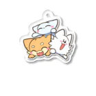 カッキー創作チャンネルのなかよし【ニャン＆ワン&タマ】 Acrylic Key Chain