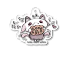 itsuto-こねこしょうしょうめんへらのアナログ「らぶおあらぶ」 Acrylic Key Chain