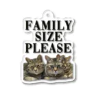 catsdogssweetのFAMILY SIZE PLEAZE Acrylic Key Chain