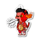 annetmiiのクマネコ Let's Rock (Red) Acrylic Key Chain