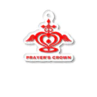 PRAYER'S CROWNの赤ロゴ　PRAYER'S CROWN アクリルキーホルダー