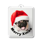 isshi1002のXmas Pug アクリルキーホルダー