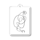 techonionの一筆bird_1 Acrylic Key Chain