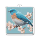 ❤︎cute❤︎のbeautiful blue bird Acrylic Key Chain